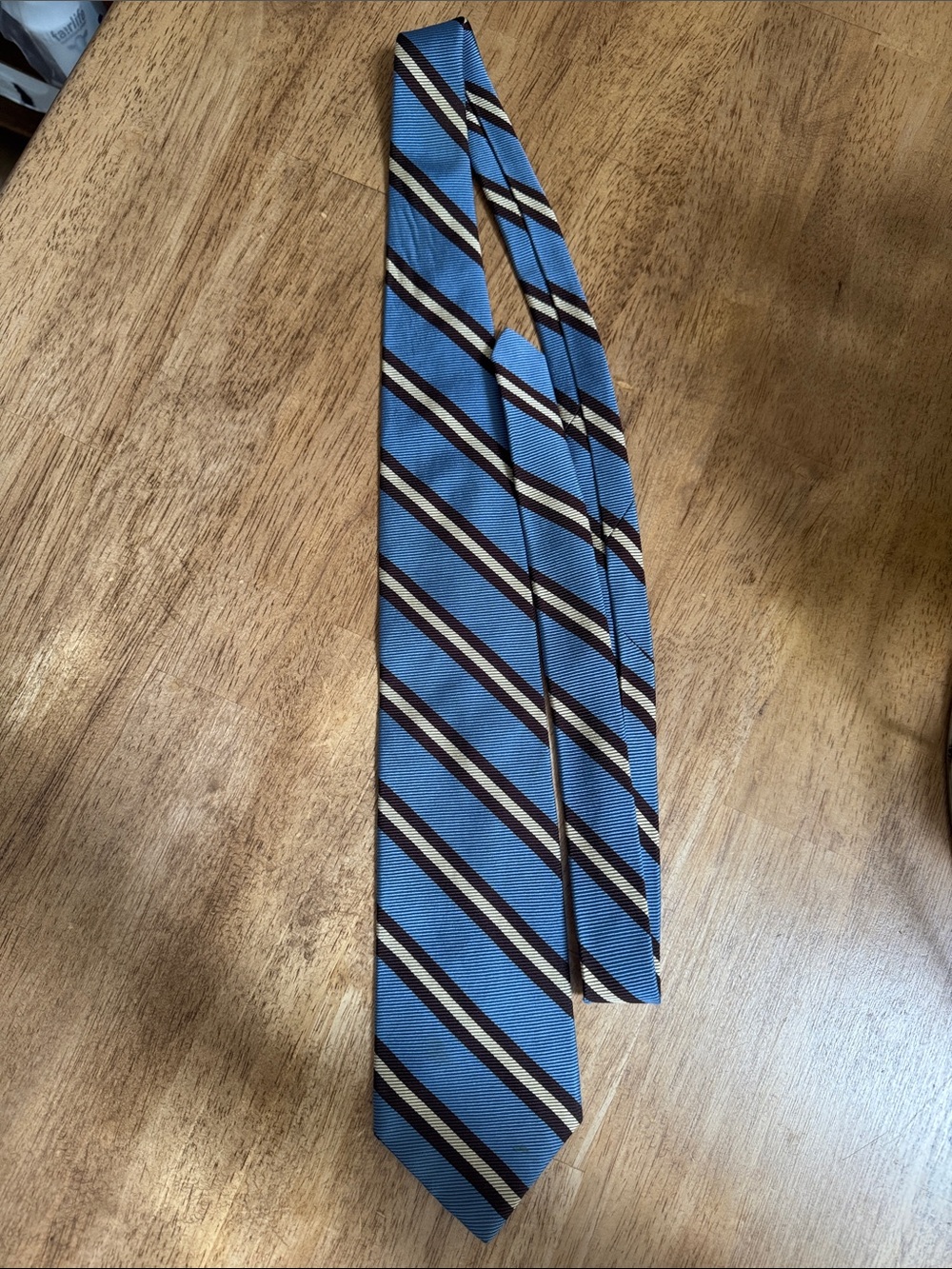 Brooks Brothers Classic Men's Blue Striped and Patterned Tie Set of 3 - Picture 5 of 6